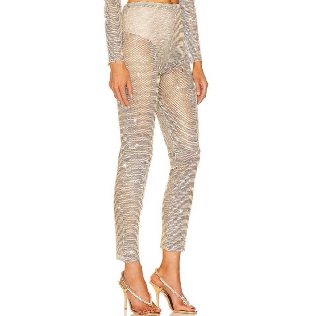 Santa Brands X Revolve Pants Golden Rhinestone — image 4 of 5